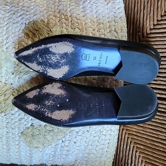 Cole Haan Dellora Skimmer Pointed Toe Loafers, Black, size 5B - Picture 7 of 11